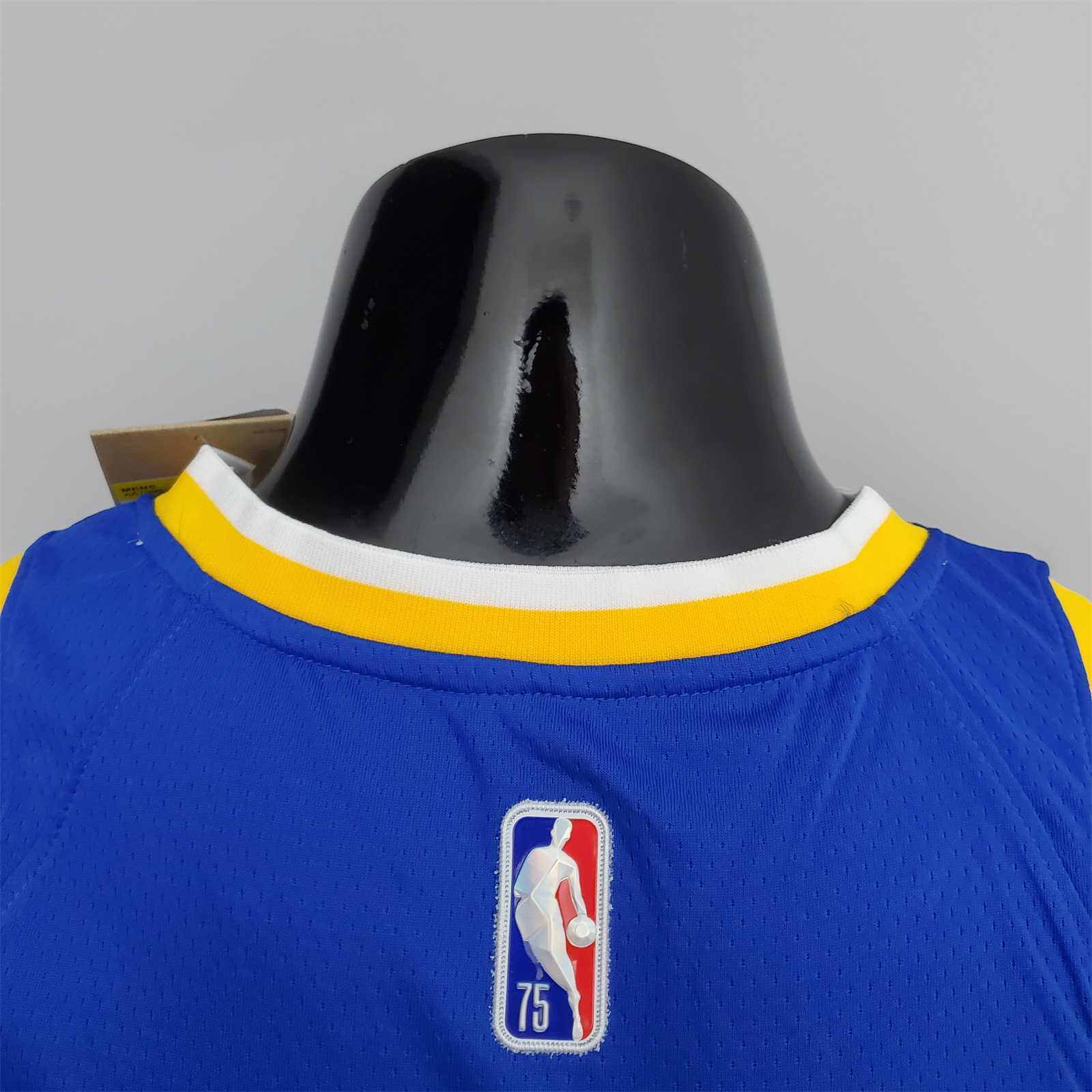75th Anniversary Golden State Warriors Thompson #11 Mexico Edition Blue NBA Jersey 6