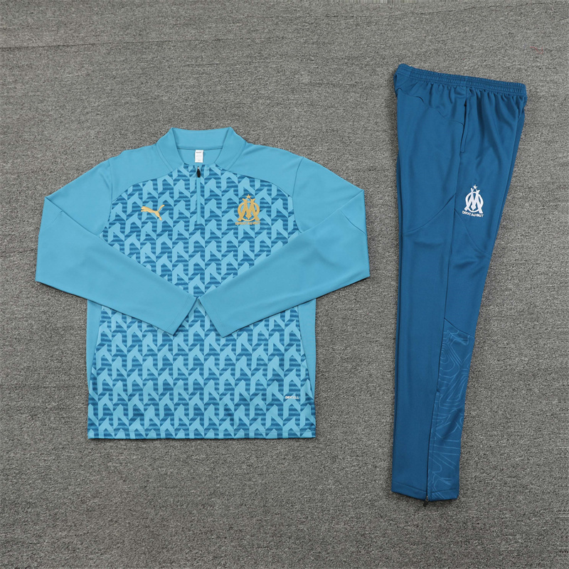 24-25 Marseille Long Sleeve Training Suit Football Shirts 1