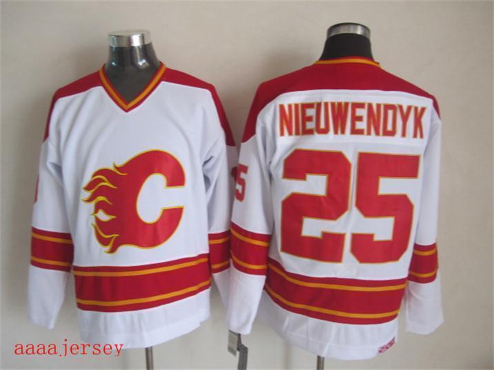 Calgary Flames retro ice hockey jersey M-3XL 卡加利火焰队复古冰球服