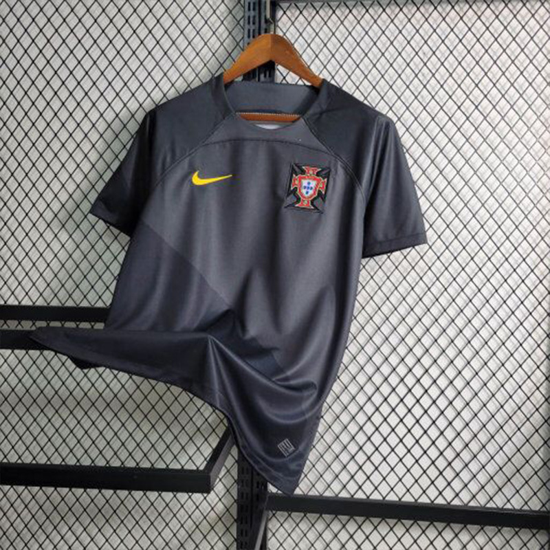 2023 Portugal Black S-XXL Cheap Soccer Jerseys 2