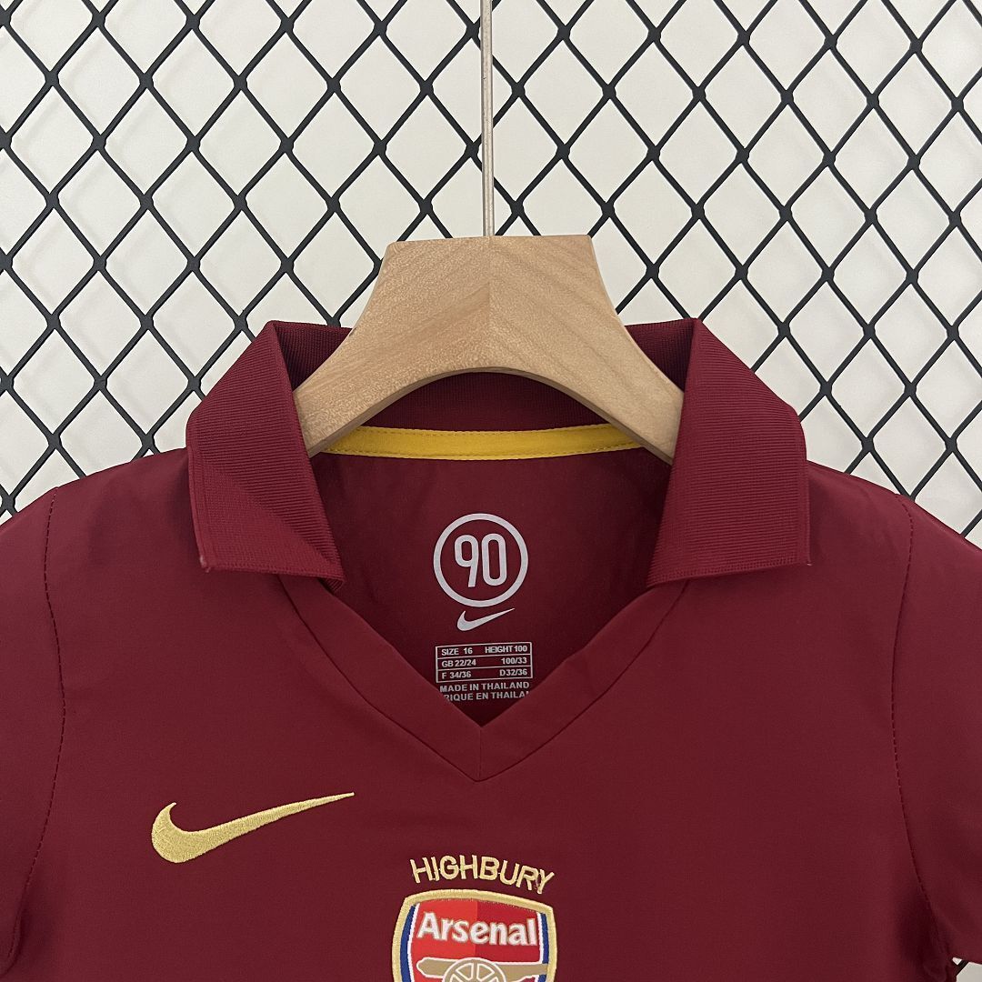 05-06 Arsenal Home Retro Kids Kits Children Shirt Cheap Jerseys Yupoo 6
