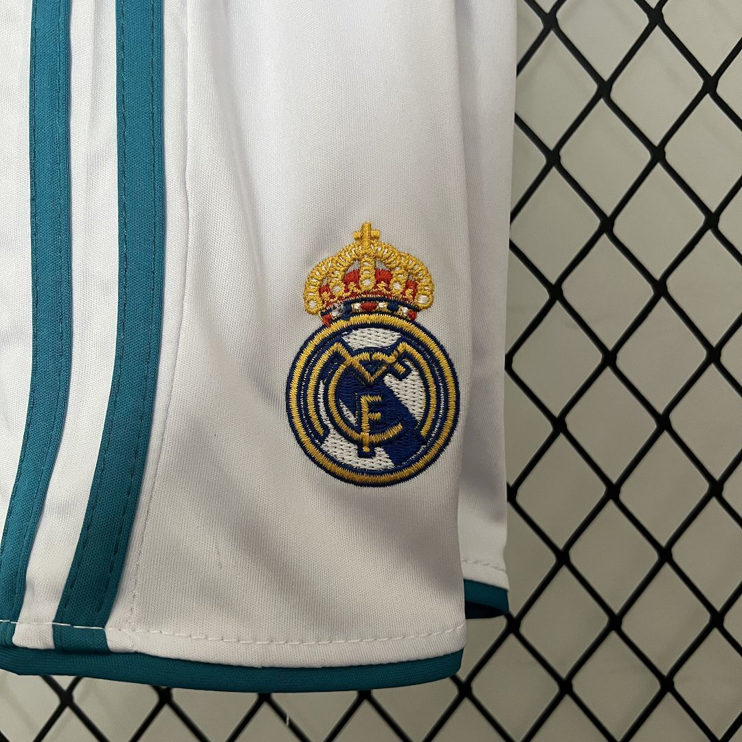 17-18 Real Madrid Home Retro Kids Kit Size-16-28 Soccer Jersey Yupoo 9