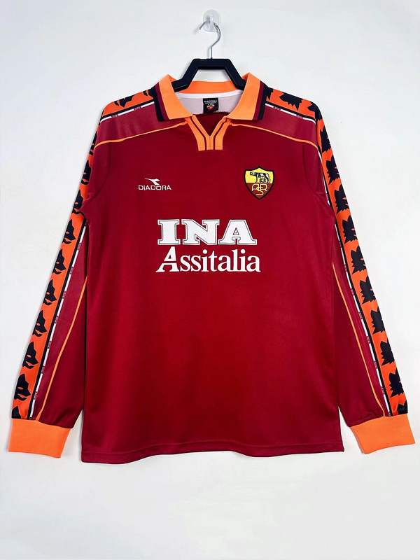 98-99 Roma Home Retro Kit Long Sleeve Shirt Soccer AAAAJersey Yupoo