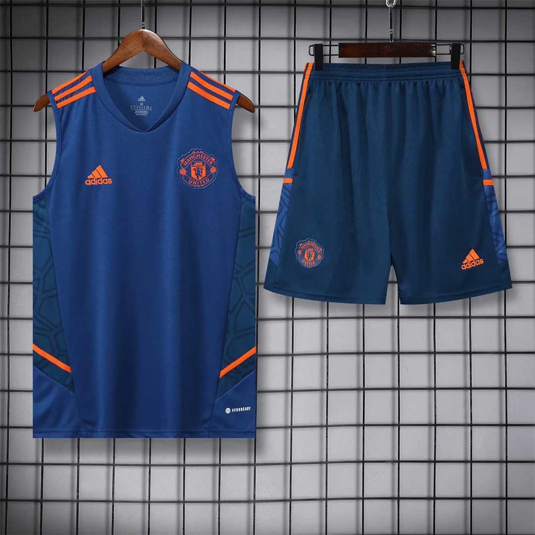 22-23 Manchester United vest training suit kit navy blue 14