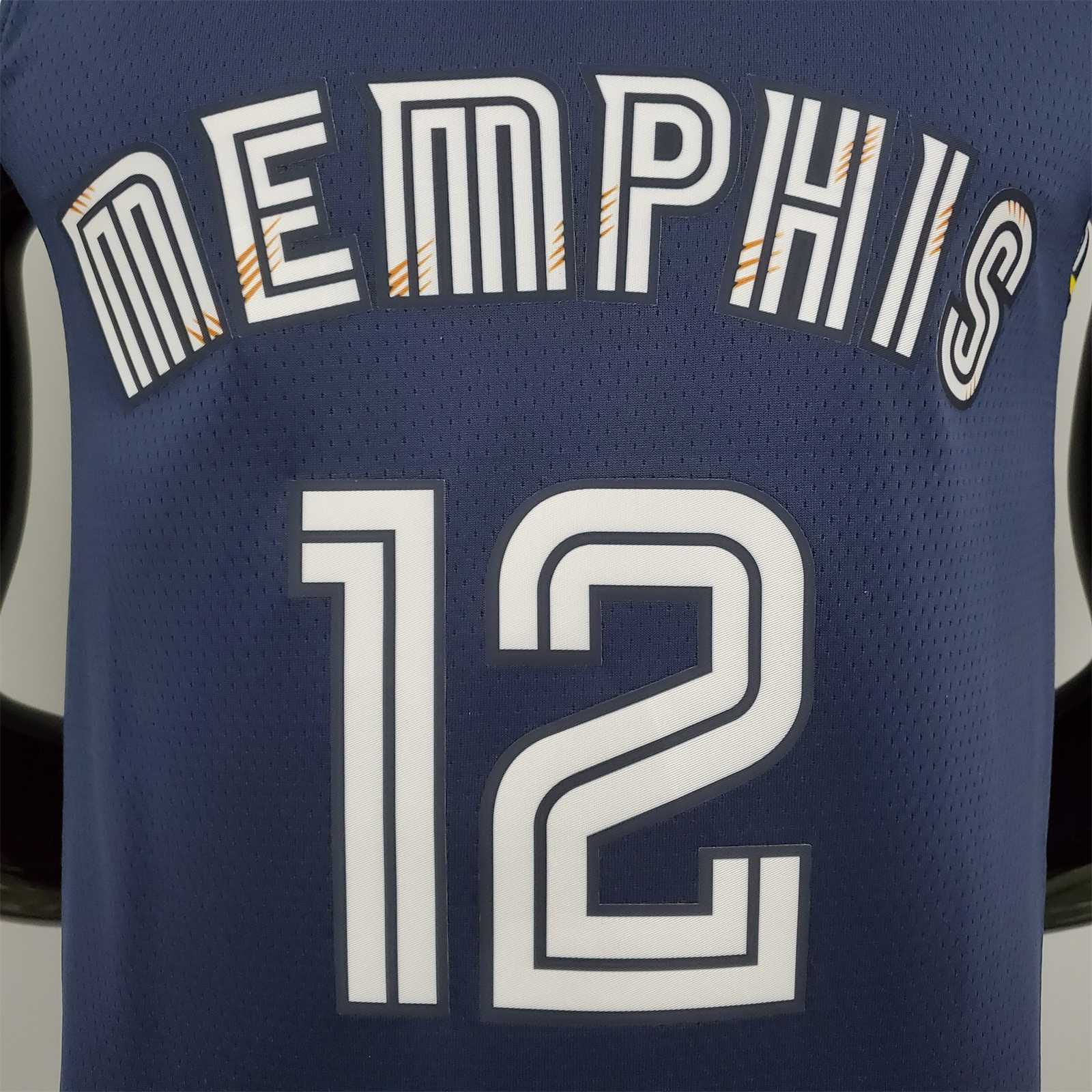2022 season morant#12 Grizzlies City Edition Royal Blue 8
