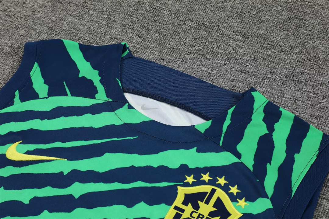 2022 Brazil vest training suit green 2