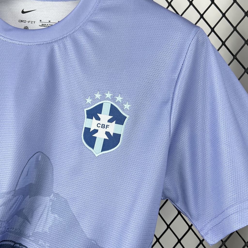2025 Brazil Cristo Redentor Purple Special Edition T-Shirt Football Apparels Soccer AAAAJersey 1