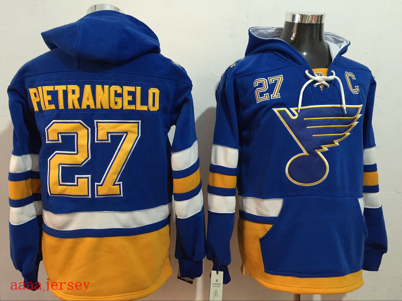 St. Louis Blues hoodie ice hockey jersey M-3XL 圣路易蓝调队帽衫冰球服 1