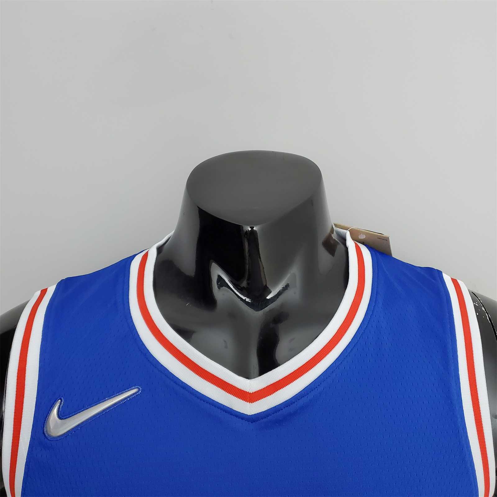 75th Anniversary Philadelphia 76ers HARDEN#1 Blue NBA Jersey 4