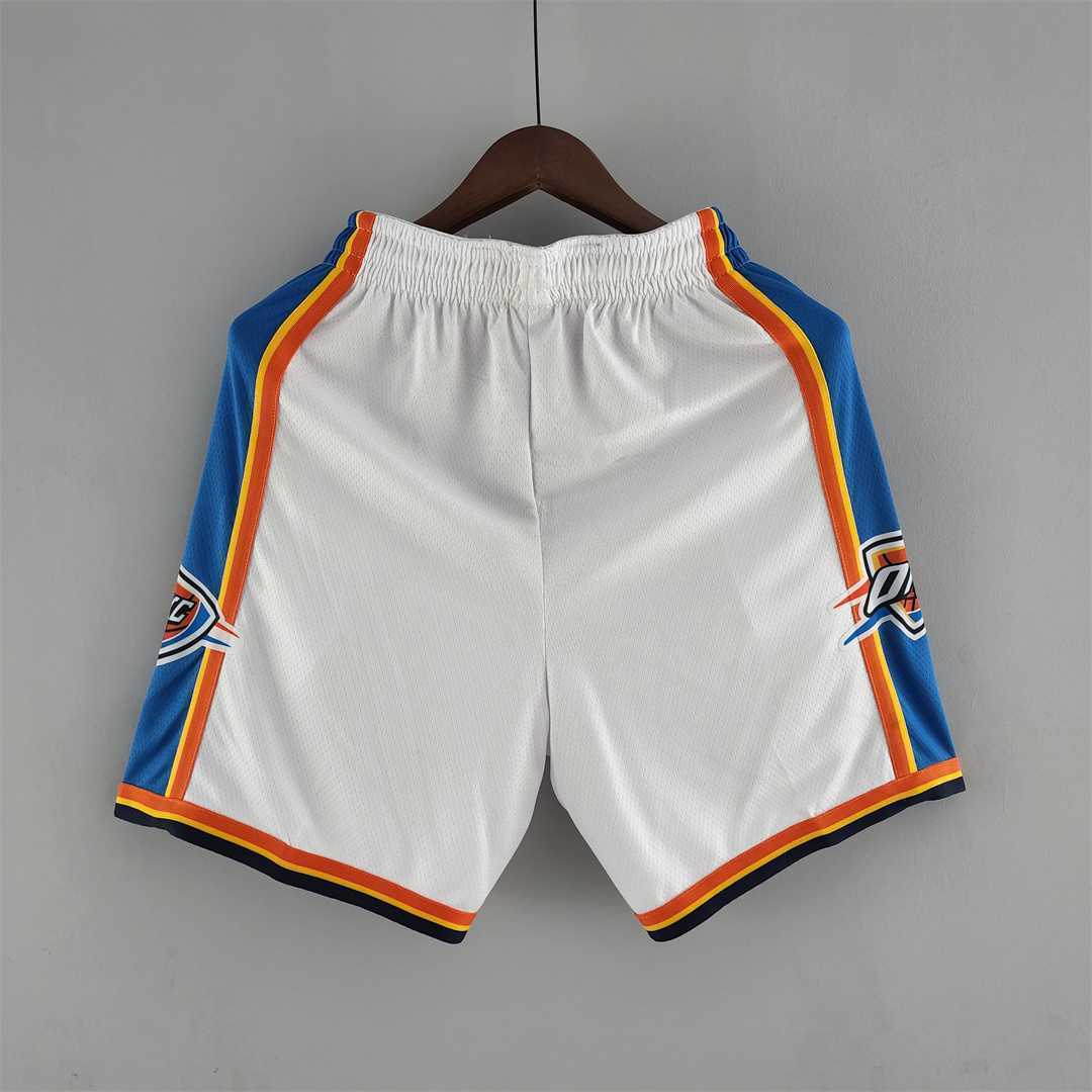 Oklahoma City Thunder NBA Shorts White 3