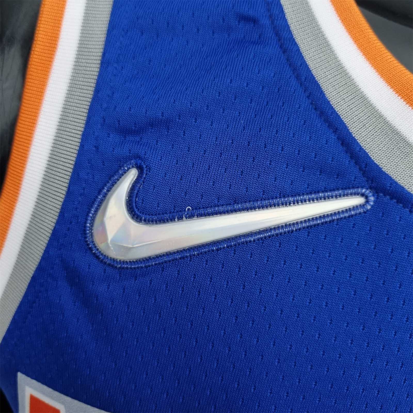 75th Anniversary Anthony #7 New York Knicks Blue NBA Jersey 1