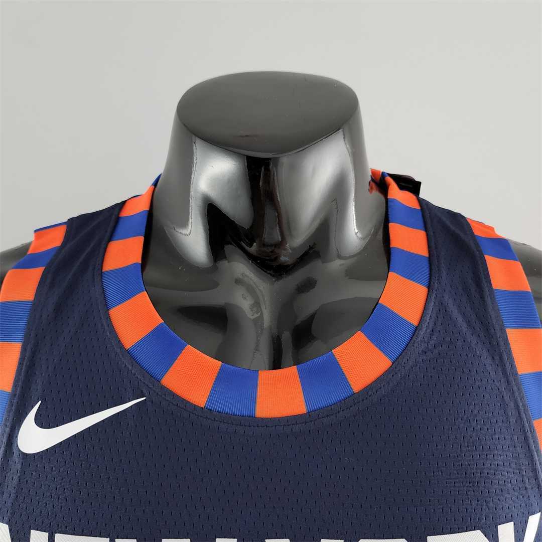New York Knicks Barrett #9 Striped NBA Jersey 7