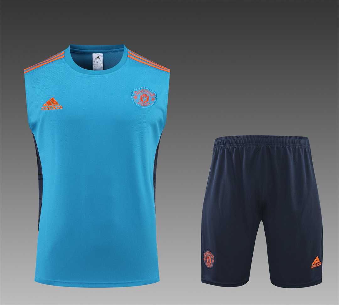 22-23 Manchester United vest training suit kit Blue 22