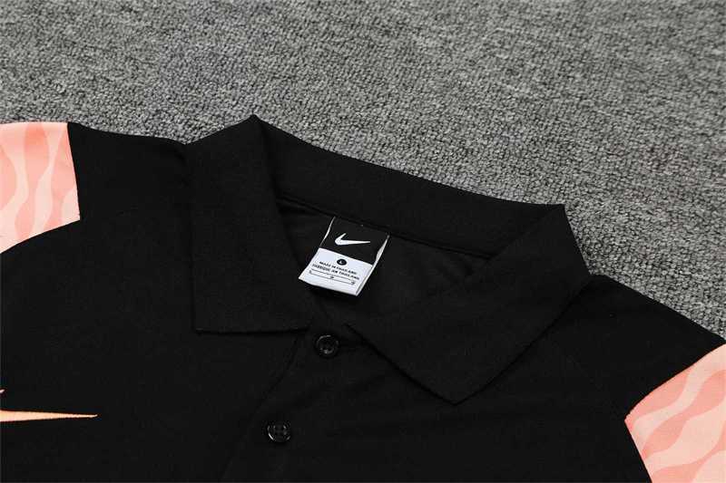 Polo PSG black pink-sleeves 18