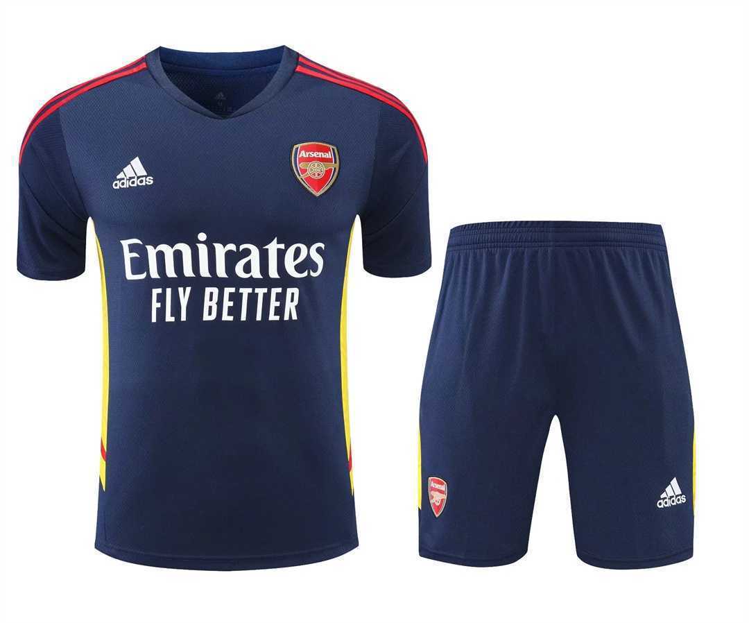 22-23 Arsenal Training Suit Short Sleeve Kit Royal Blue 11