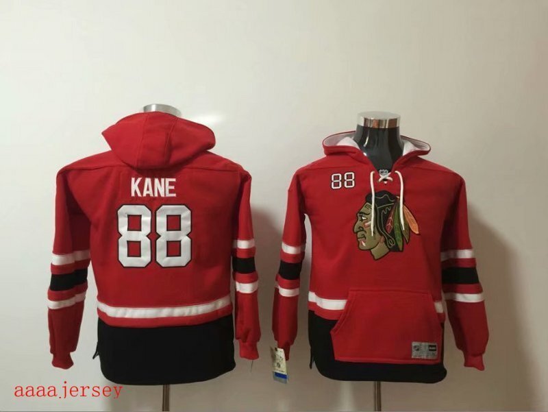 Chicago Blackhawks kids hoodie ice hockey jersey SM-LXL 芝加哥黑鹰队童装带帽衫冰球服