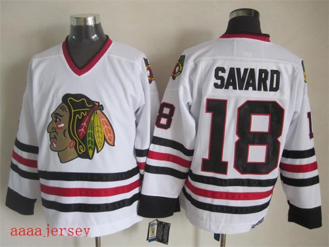Chicago Blackhawks retro ice hockey jersey M-3XL 芝加哥黑鹰队复古冰球服 2