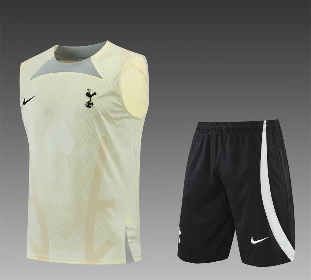 22-23 Tottenham Hotspur vest training suit kit Light Yellow