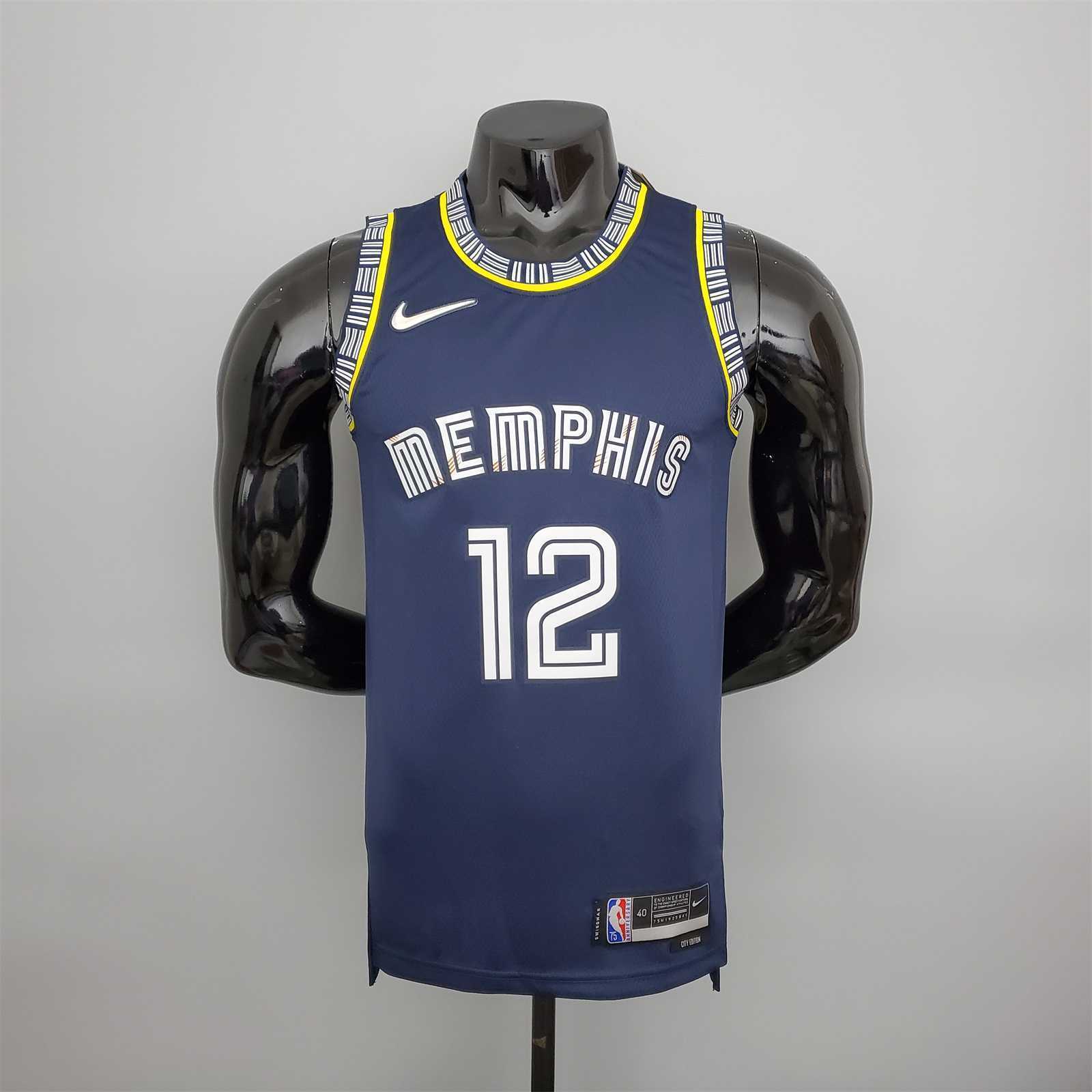 2022 season morant#12 Grizzlies City Edition Royal Blue