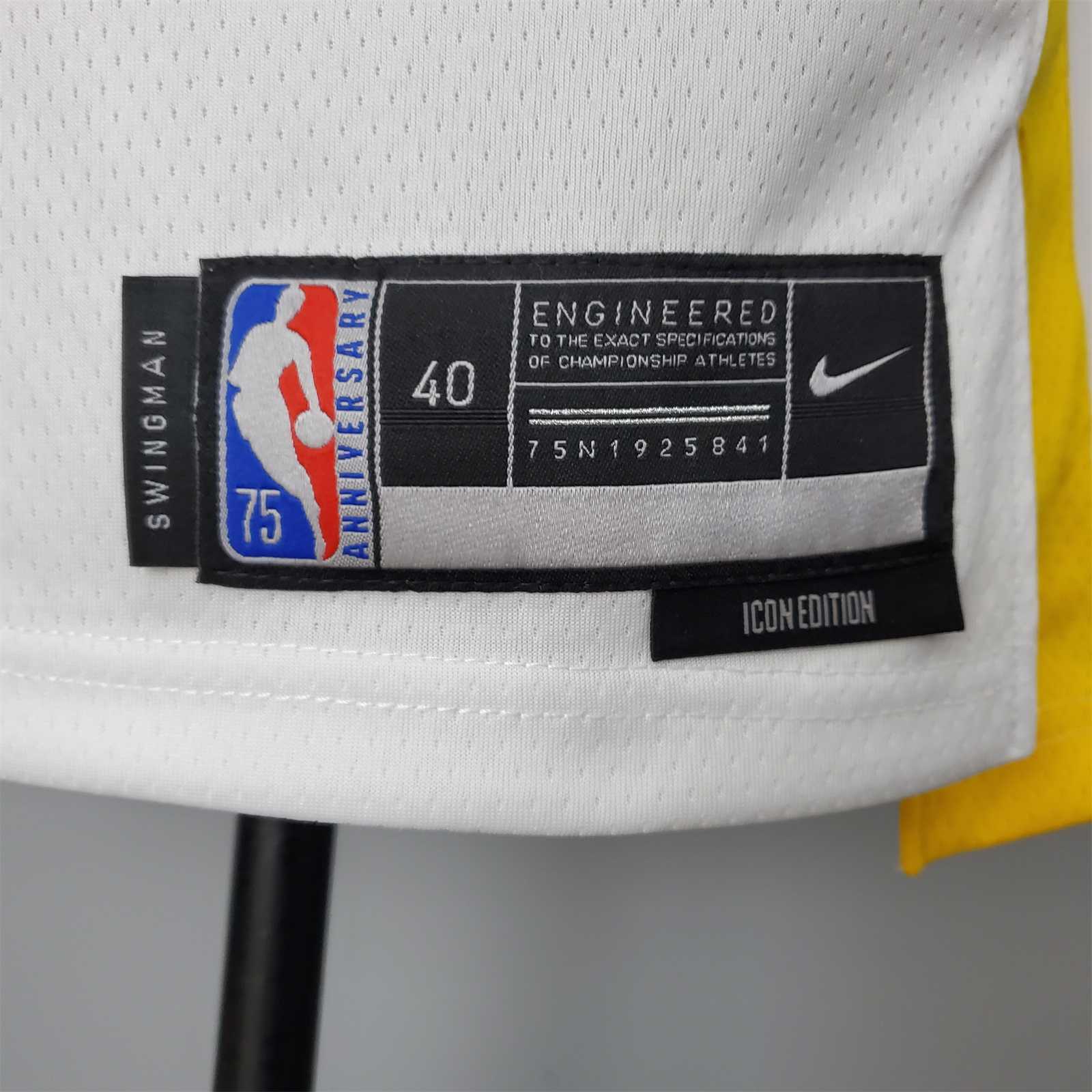 75th Anniversary Curry#2974 Warriors White 3