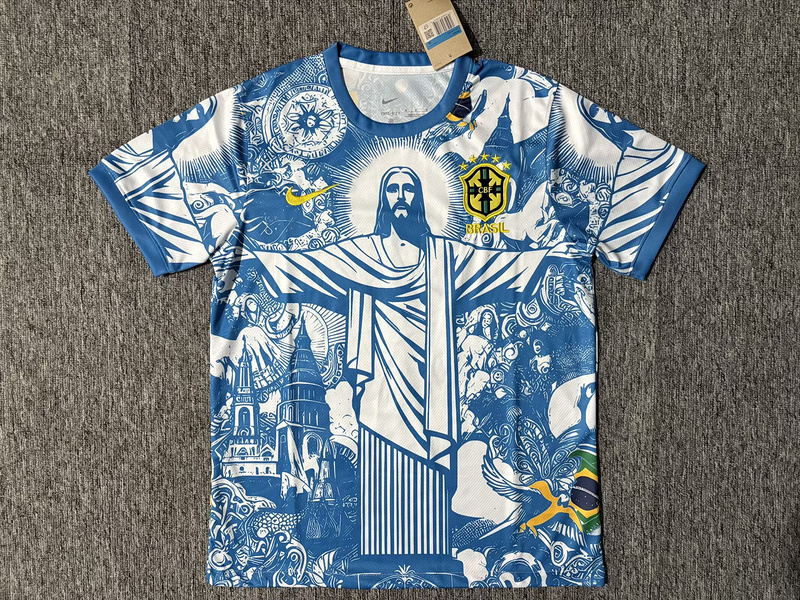 2025 Brazil Cristo Redentor White Special Edition T-Shirt Football Apparels Soccer AAAAJersey Y