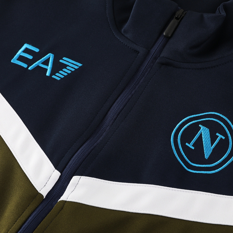 24-25 Napoli Navy&Green Football Tracksuit Long Jacket Suits 2