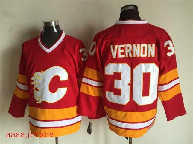 Calgary Flames retro ice hockey jersey M-3XL 卡加利火焰队复古冰球服 7