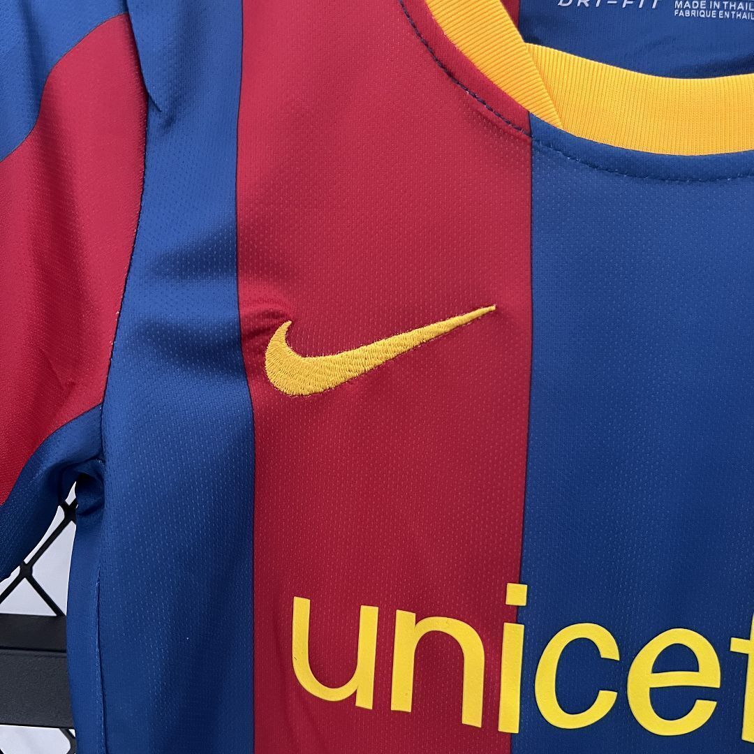 10-11 Barcelona Home Retro Kids Kit Size-16-28 Football Jersey Yupoo 3