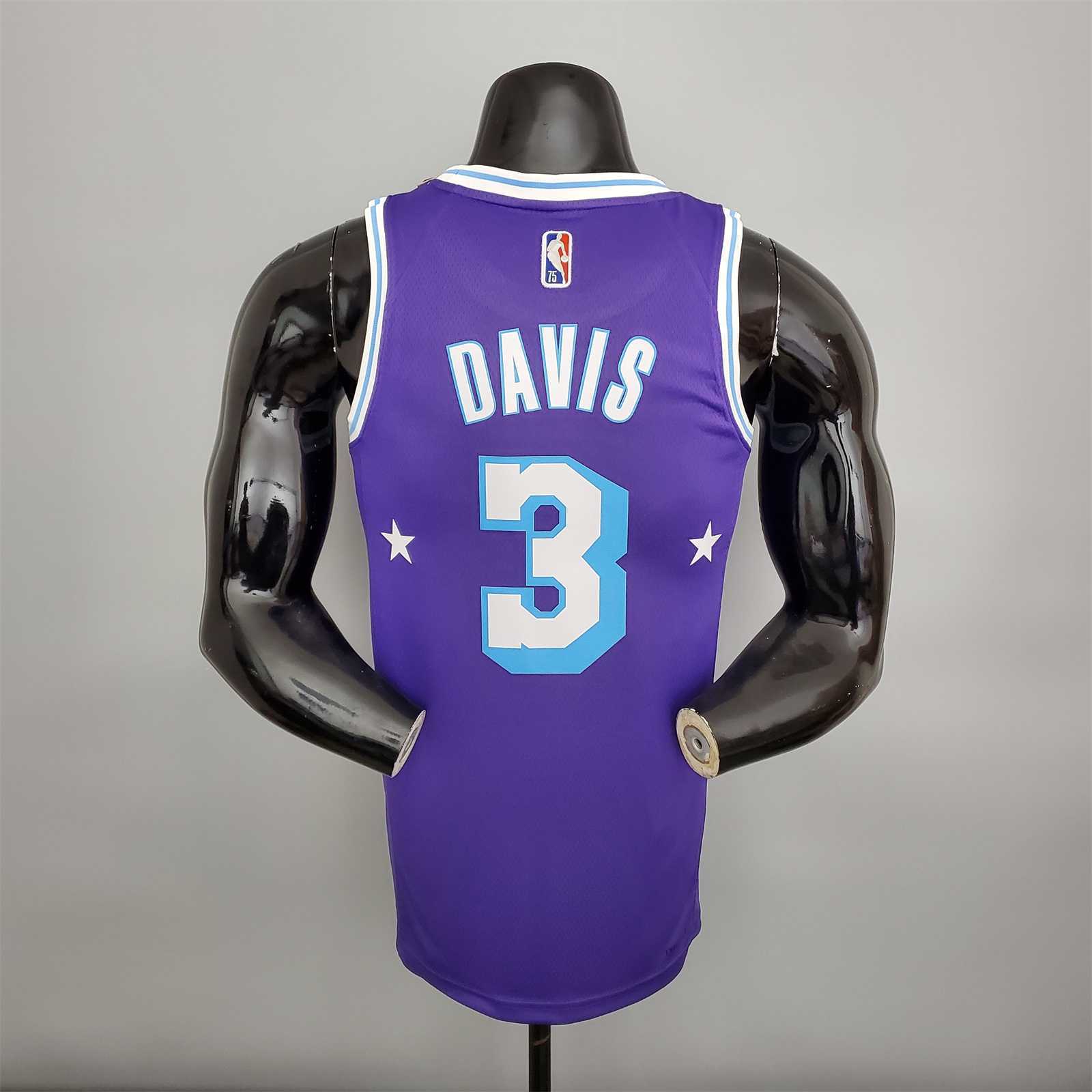 2022 75th Anniversary Davis #3 Lakers City Edition Purple 5