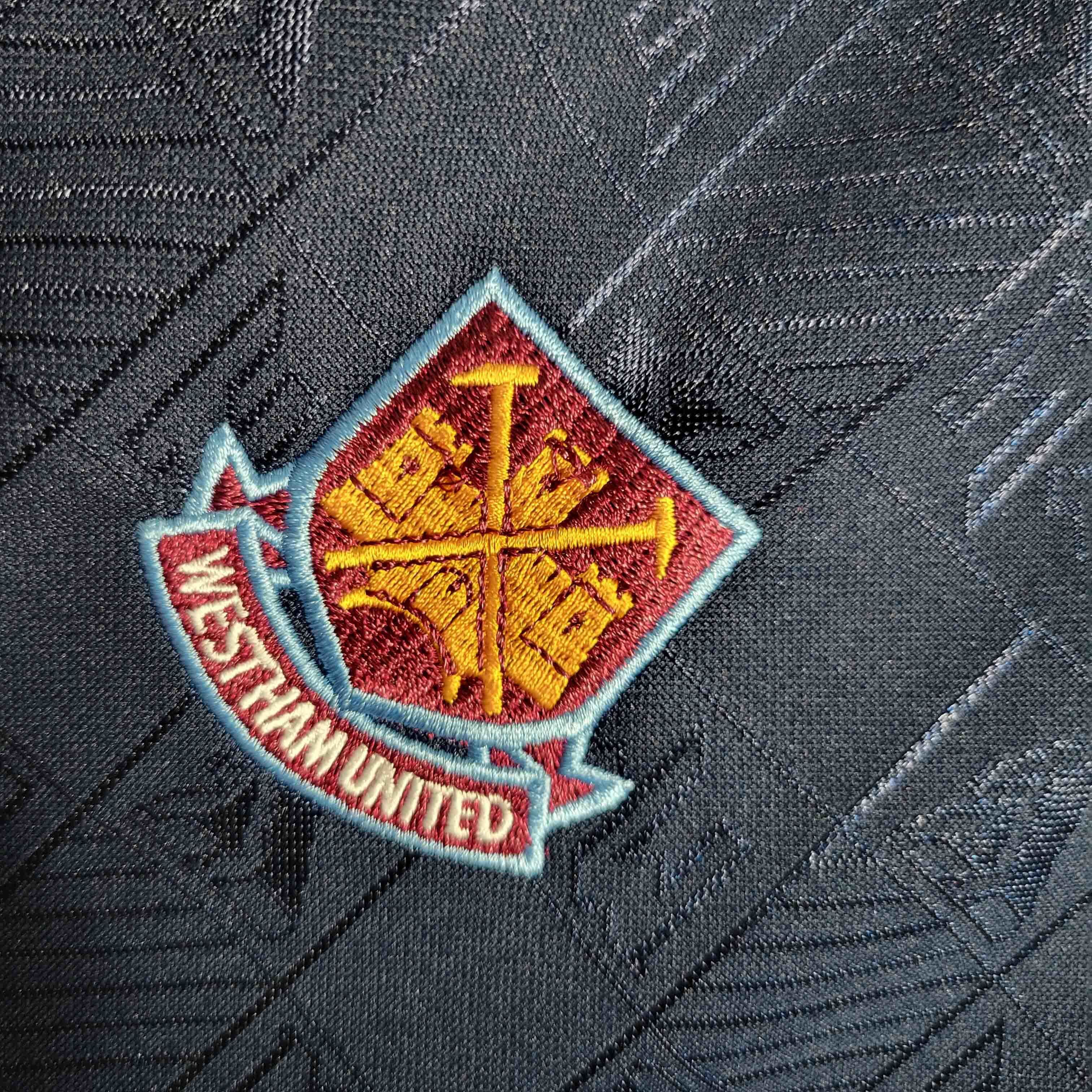 99-00 West Ham Iron Maiden Home Joint Board Retro Kit Vintage Shirt 3