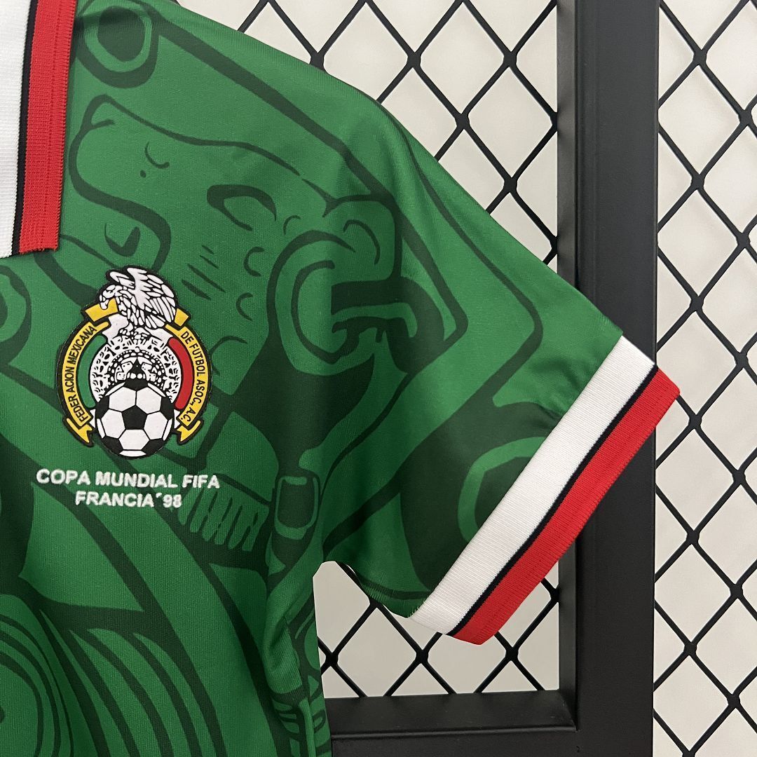 1998 Mexico Home Kids Retro Kits World Cup Shirt Soccer Jerseys Yupoo 5