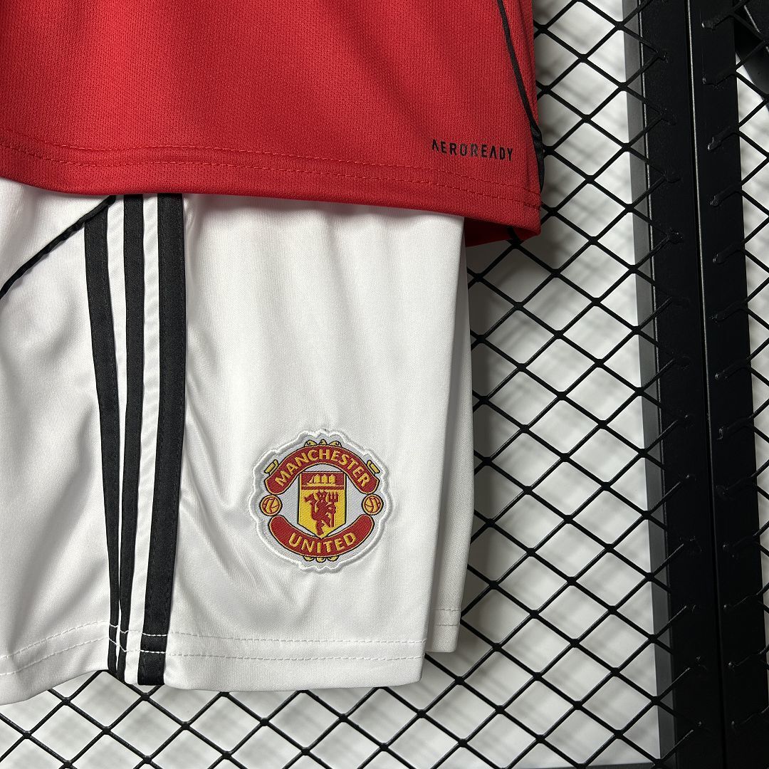 25-26 Manchester United Home Kid Kits Youth Apparels AAAAJersey Supply Yupoo 5
