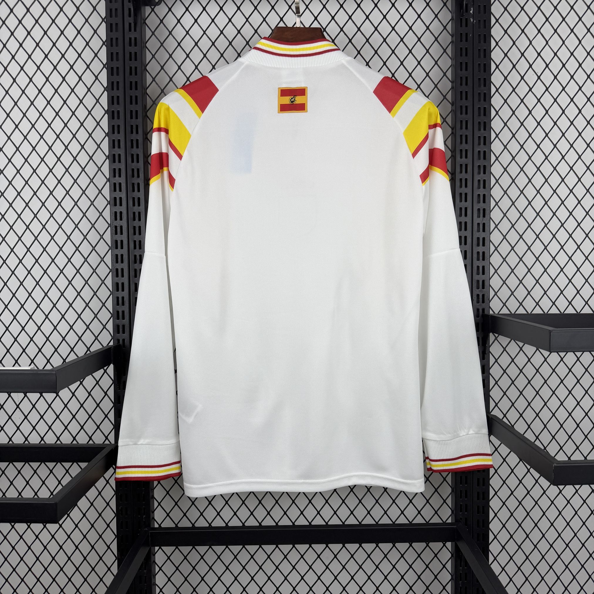 1996 Spain Away Mens Retro Kit Vintage Soccer Long Sleeve T-Shirt AAAAJersey Supplier Yupoo 8 2