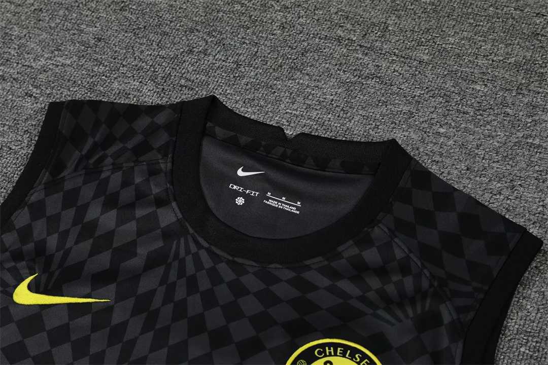 22-23 Chelsea vest training kit kit black stripe 3