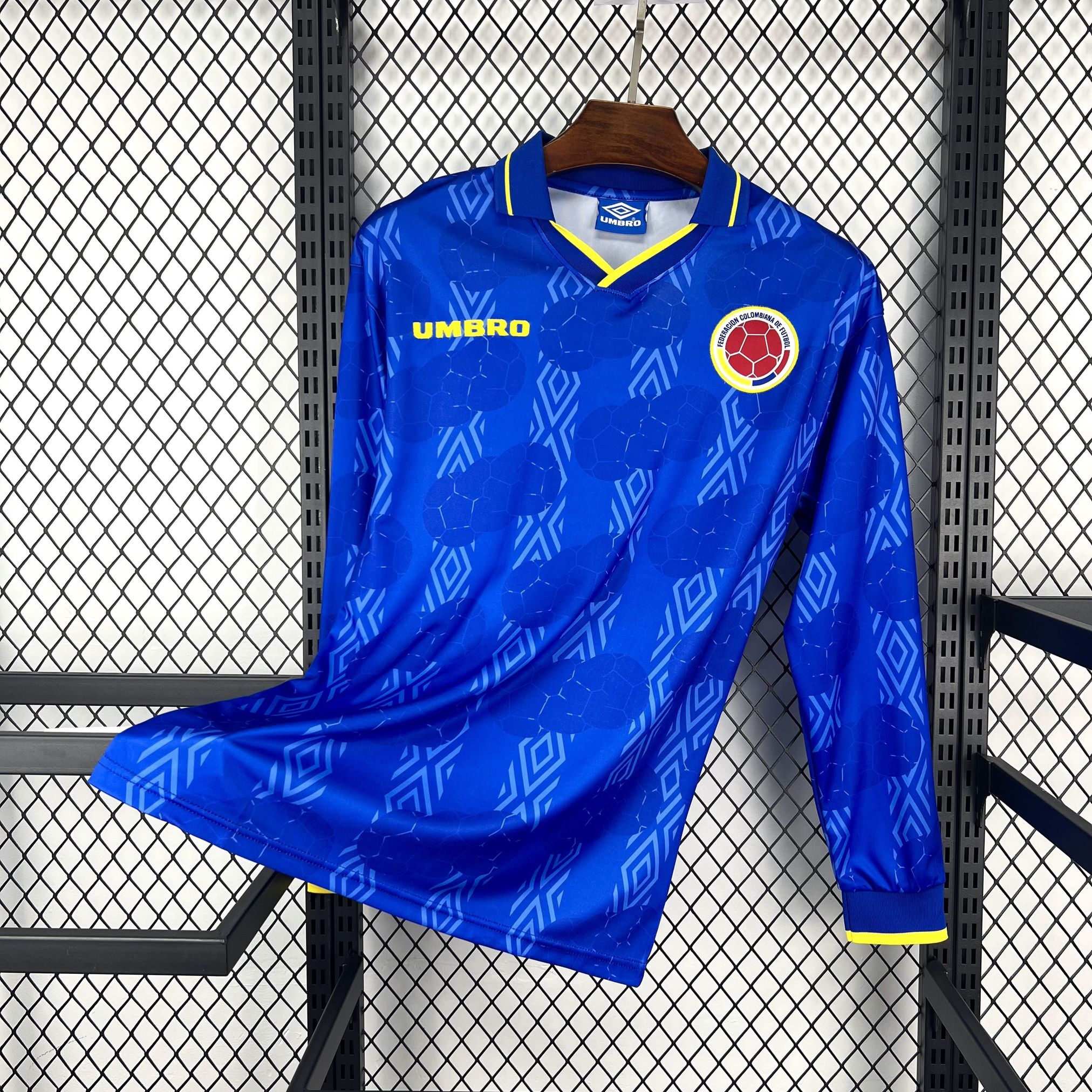 1994 Colombia Retro Mens Away Kit Football Long Sleeve Shirt AAAAJersey Supply Yupoo 6
