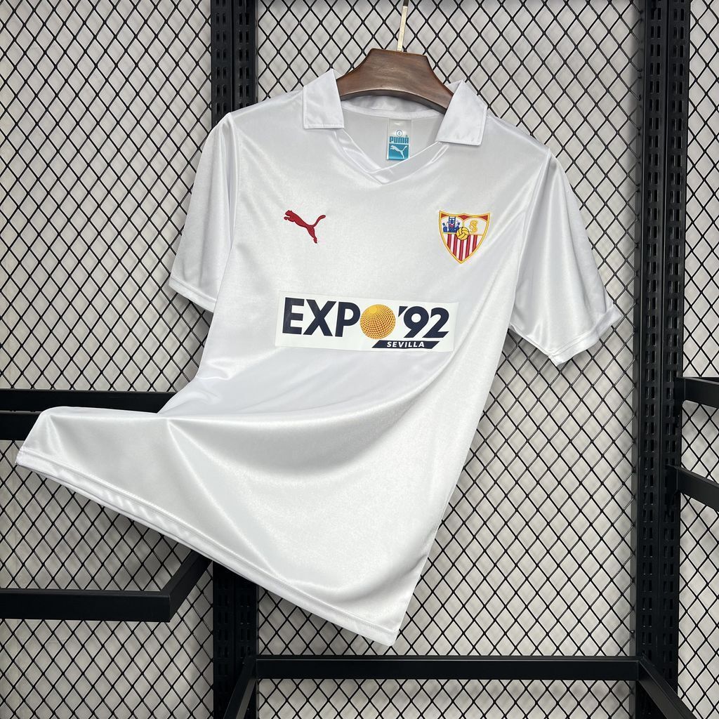 87-90 Sevilla FC Home Retro Kit Vintage Shirt AAAAJersey Supplier Yupoo