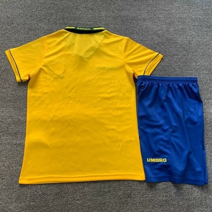 1994 Brazil Home Retro Kids Kits World Cup Shirt Soccer Jerseys Yupoo 6