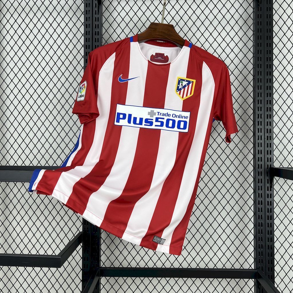 16-17 Atletico Madrid Home Retro Kit Vintage Shirt AAAAJersey Supply Yupoo