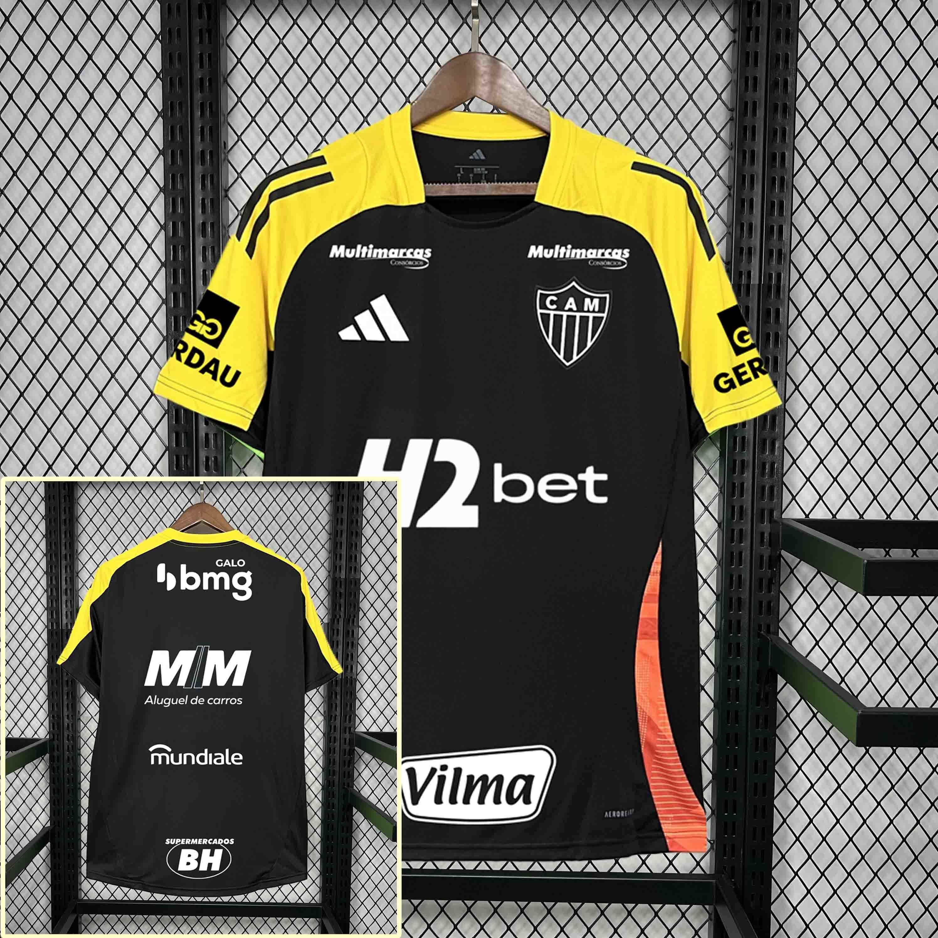 25-26 Atlético Mineiro Training Black Kit Soccer T-Shirt AAAAJersey Dropship Yupoo 6