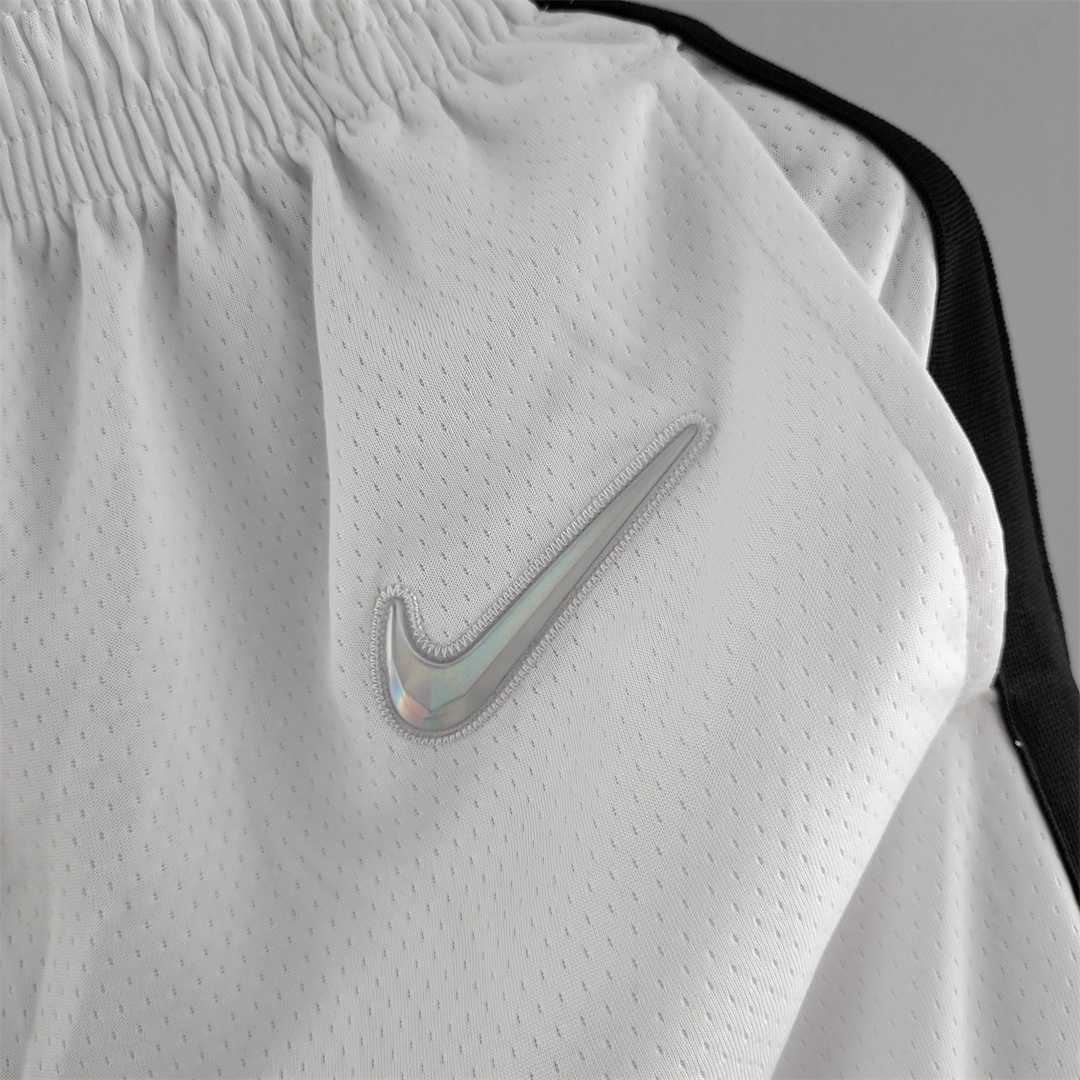 75th anniversary Brooklyn Nets White NBA shorts 6