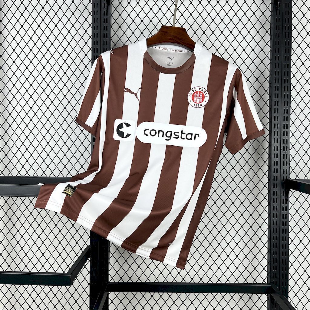 25-26 St Pauli Home T-Shirt Football Apparels Soccer AAAAJersey Yupoo S-2XL