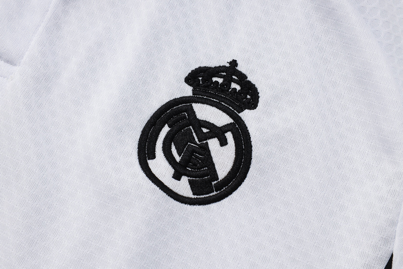 25-26 Real Madrid Polo White&Black Training Kits Football Tracksuits 8