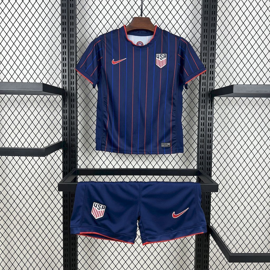 25-26 USA Away Kid Kits Youth Apparels AAAAJersey Supply Yupoo