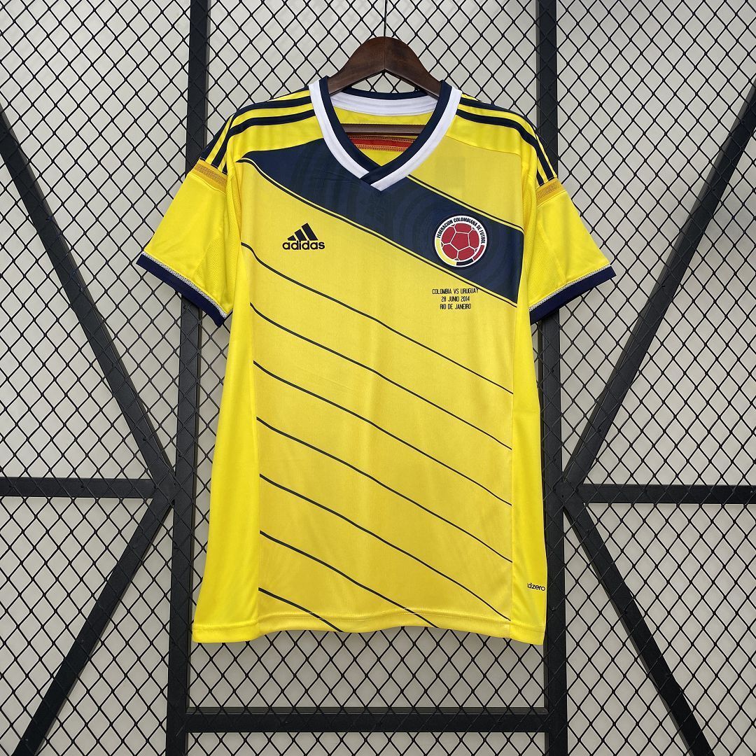 2014 Colombia Home Retro Kit Vintage Shirt AAAAJersey Wholesale Yupoo