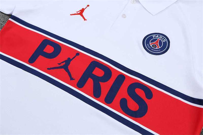 Polo Jordan PSG white with red 2