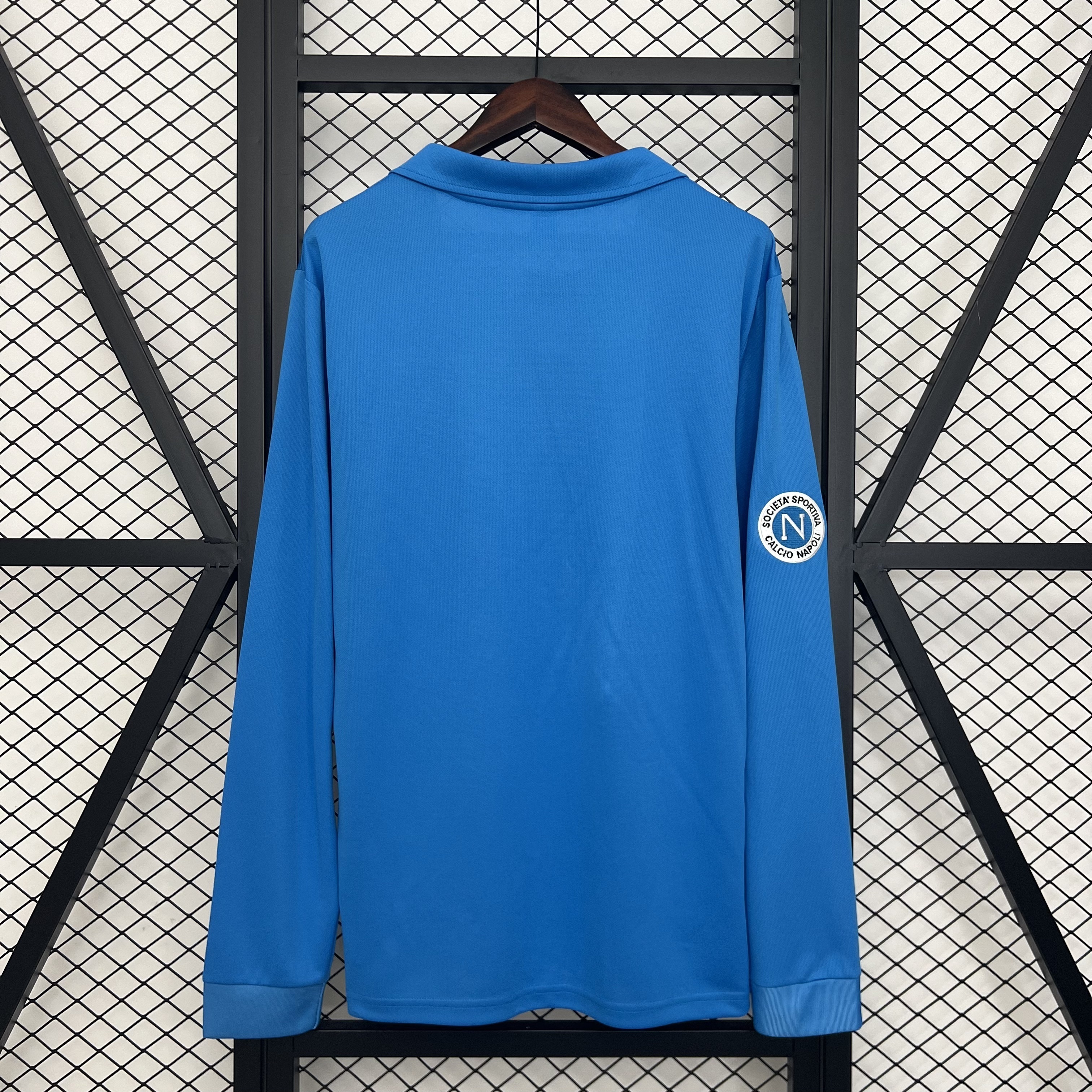 87-88 Napoli Home Retro Kit Vintage Long Sleeve Shirt AAAAJersey Dropship Yupoo 1