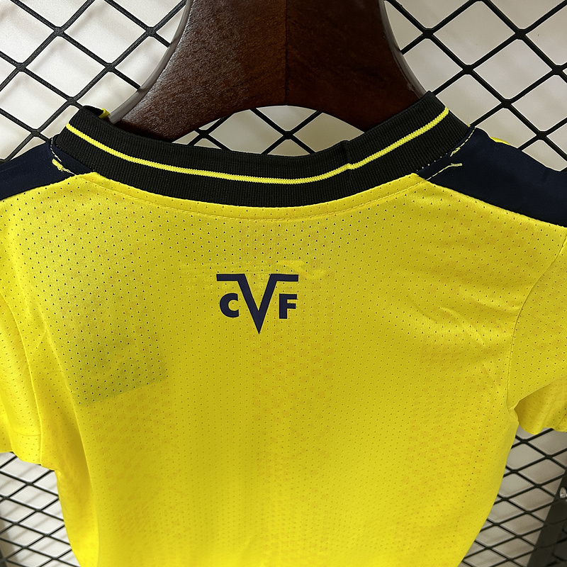 24-25 Villarreal Home Kid Kits Youth Apparels Soccer AAAAJersey Yupoo 4