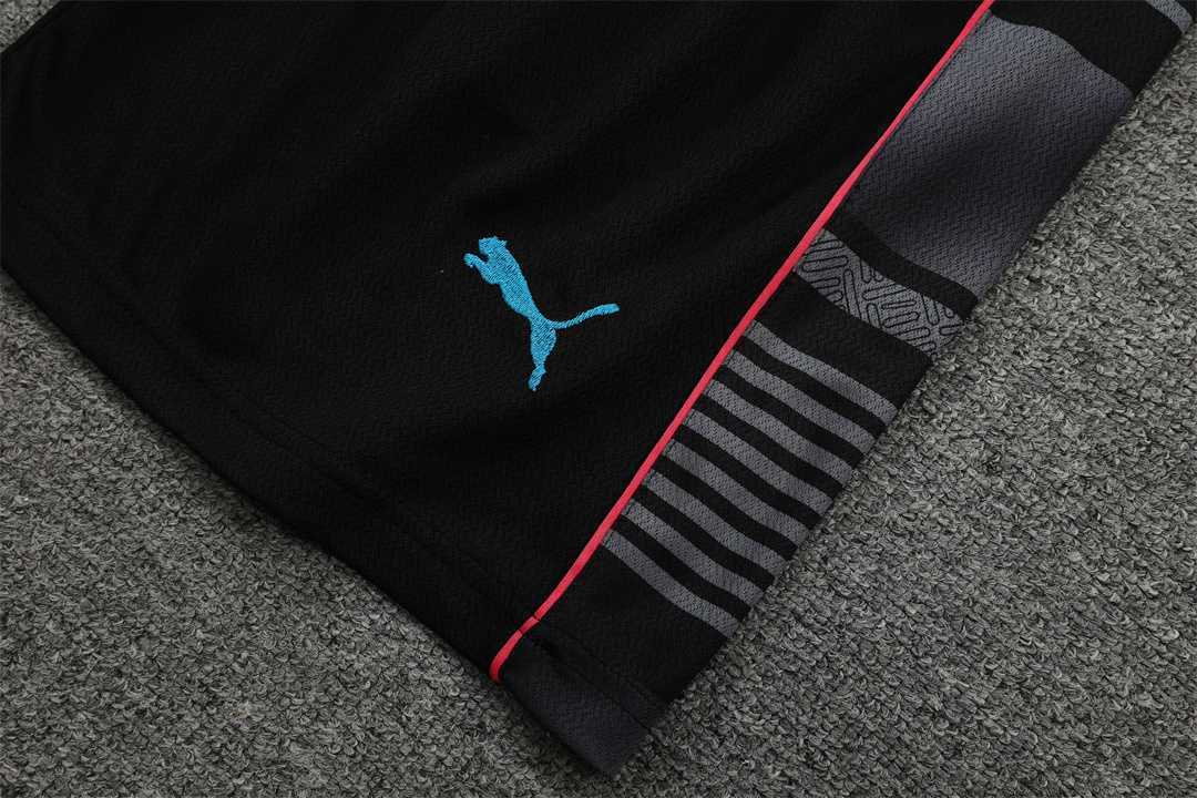22-23 Manchester City Training Wear Short Sleeve Kit Black 7