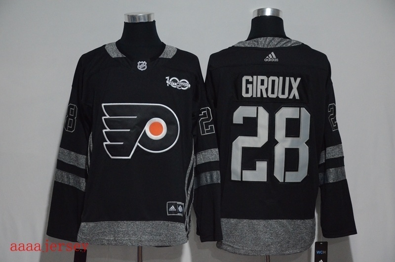Philadelphia Flyers 100 anniversary Ice Hockey jersey M-3XL 费城飞人队100周年纪念版冰球服 3
