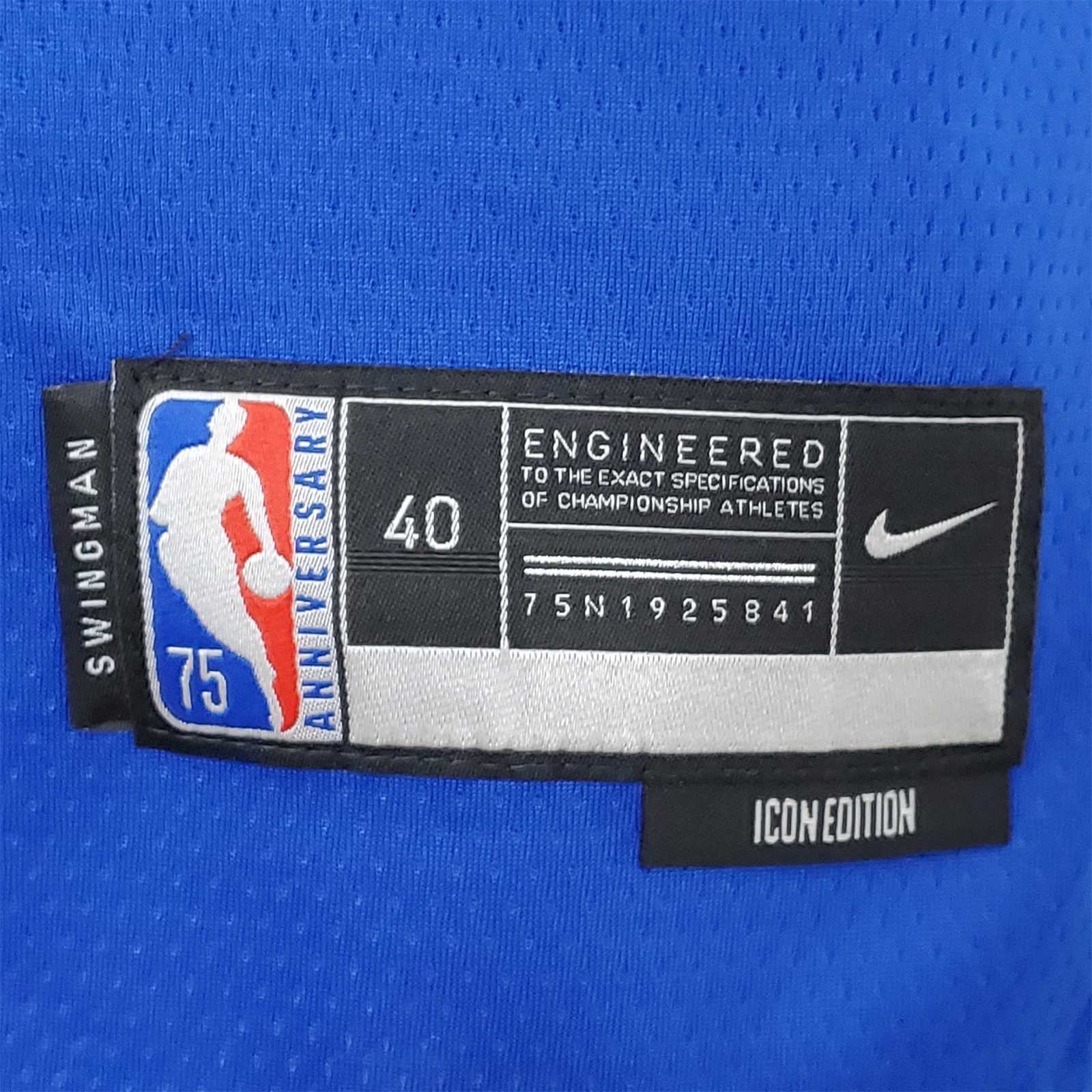 75th Anniversary Philadelphia 76ers MAXEY#0 Blue NBA Jersey 1